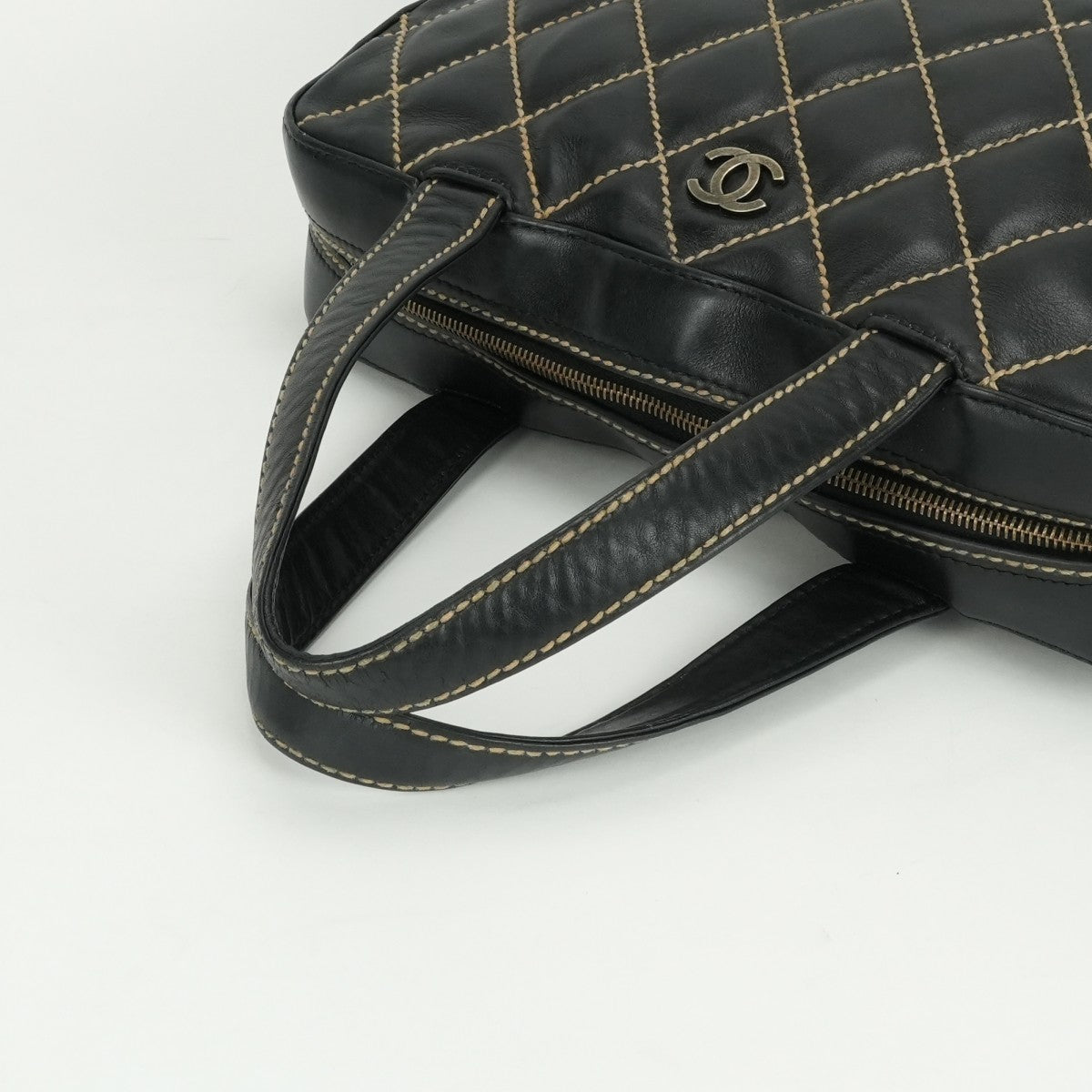 CHANEL シャネル　ワイルドステッチ　ハンドバッグ　マトラッセ　ブラック　黒 CHANEL シャネル ワイルドステッチハンドバッグ トートバッグ