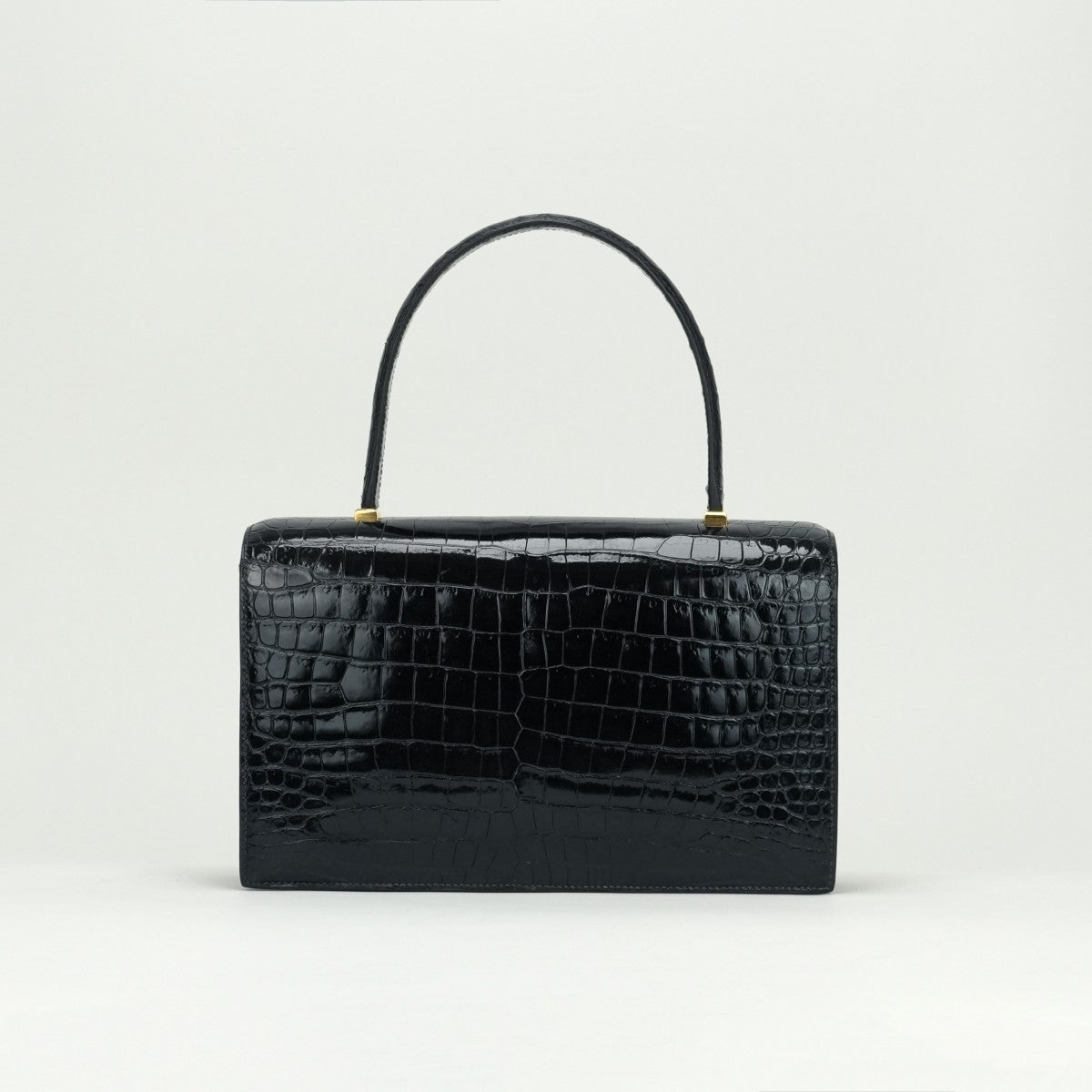 エルメス HERMES ピアノ バッグ トートバッグ ポロサス クロコダイル ネイビー navy 紺 ゴールド金具