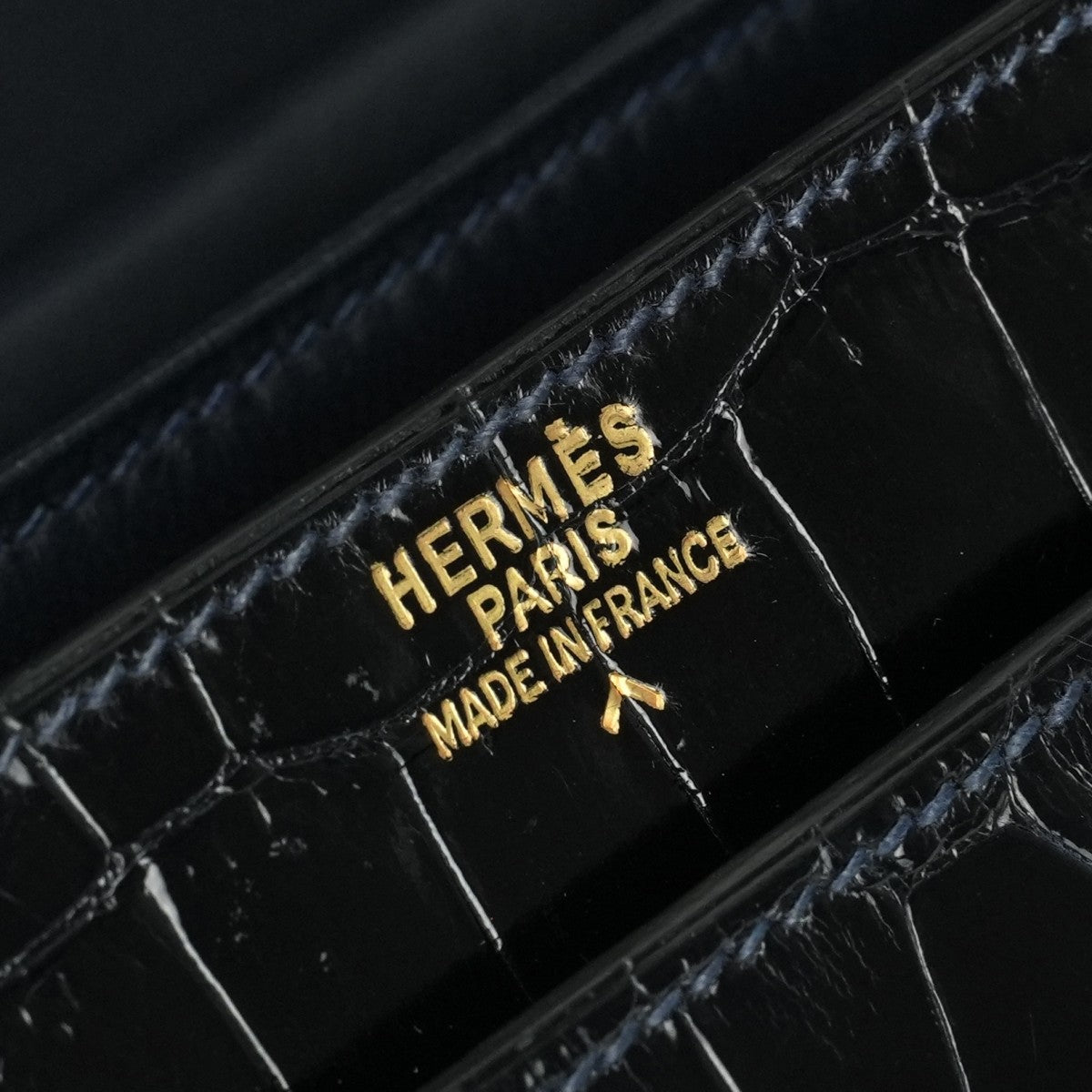 エルメス HERMES ピアノ バッグ トートバッグ ポロサス クロコダイル ネイビー navy 紺 ゴールド金具