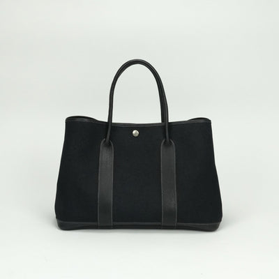 エルメス HERMES ガーデンパーティPM ガーデンパーティ PM ガーデンパーティ36 ガーデンパーティー バッグ トートバッグ トワルオフィシエ ネゴンダ ノワール Noir ブラック Black 黒 シルバー金具