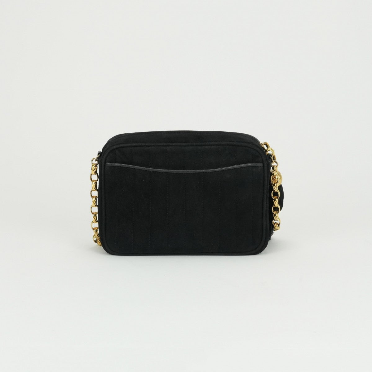 CHANEL CHANEL Mademoiselle Bag Shoulder Bag Suede Leather Black Black Gold Hardware Chain Shoulder Bag