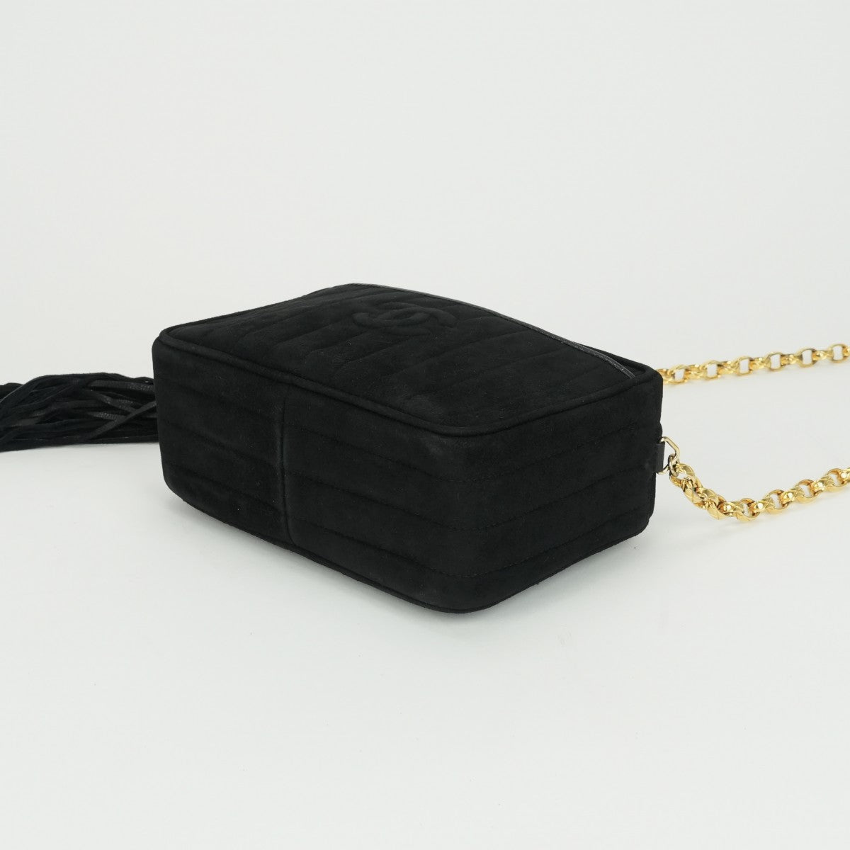 CHANEL CHANEL Mademoiselle Bag Shoulder Bag Suede Leather Black Black Gold Hardware Chain Shoulder Bag