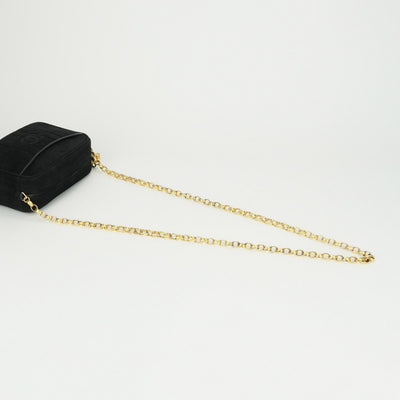 CHANEL CHANEL Mademoiselle Bag Shoulder Bag Suede Leather Black Black Gold Hardware Chain Shoulder Bag