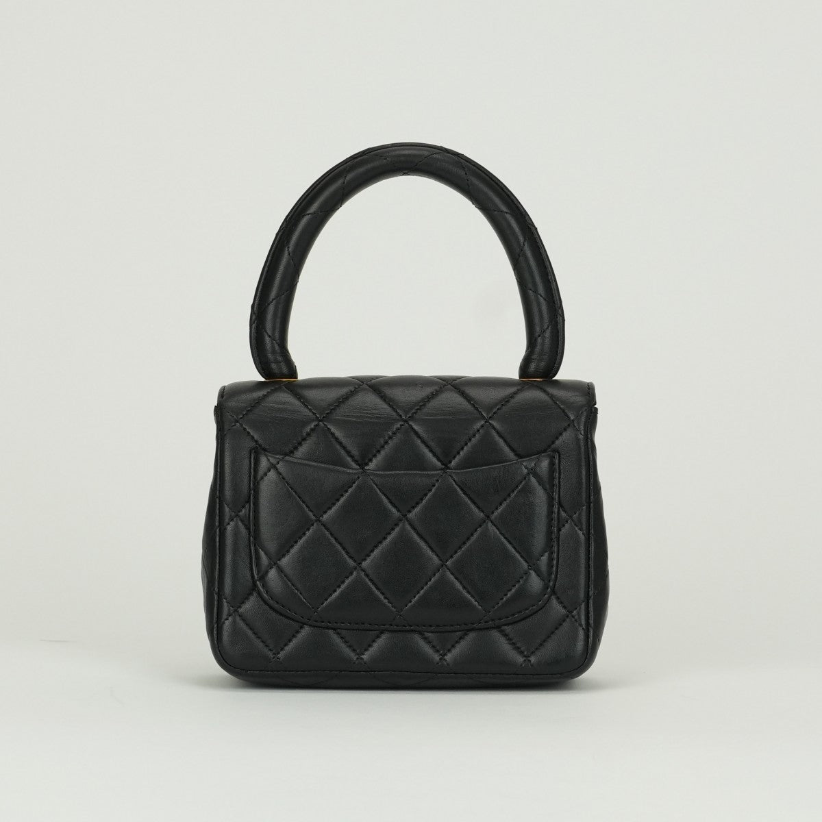 CHANEL CHANEL Matelass? Bag, Tote Bag, Lambskin, Black, Black, Gold Hardware, Mini Handbag, Top Handle