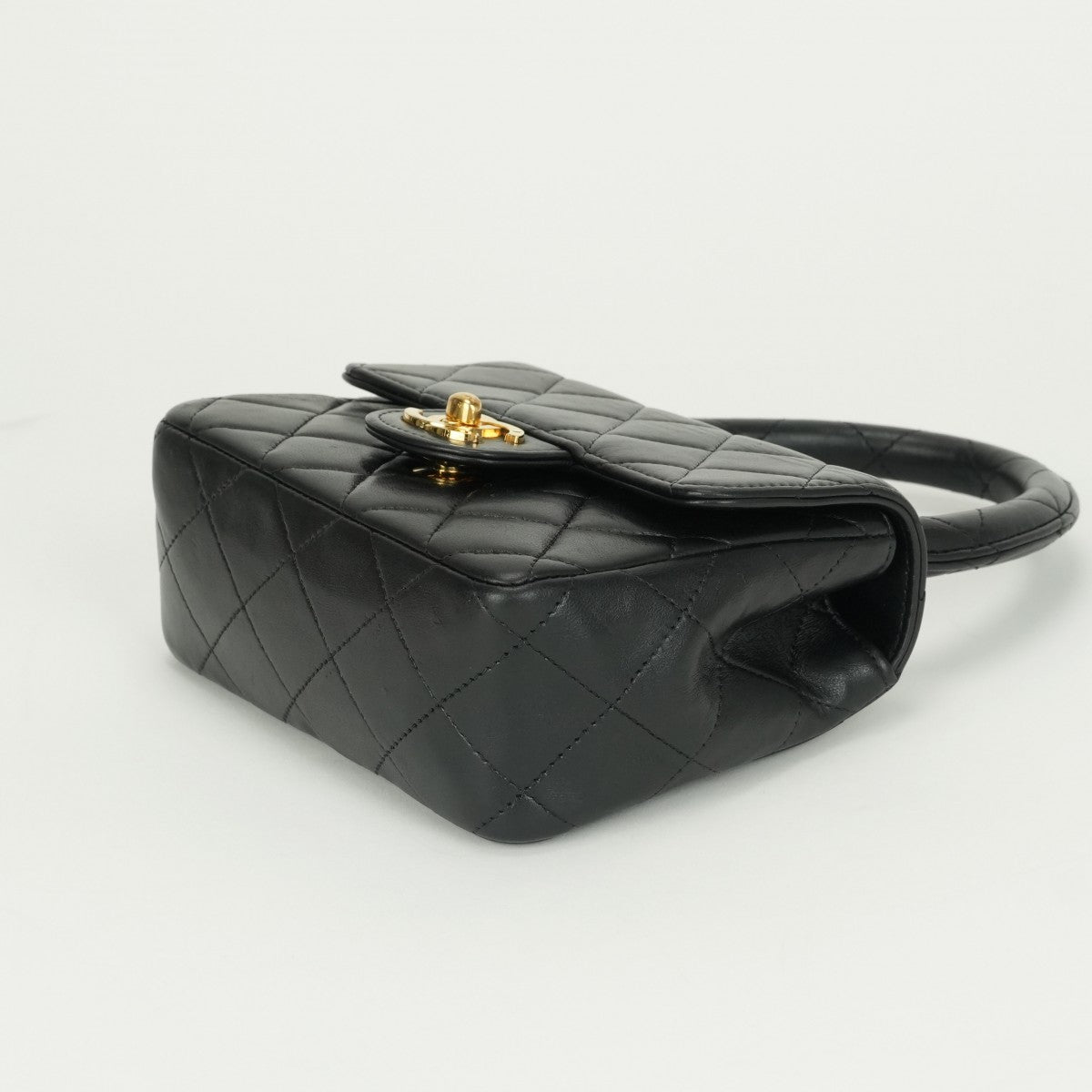 CHANEL CHANEL Matelass? Bag, Tote Bag, Lambskin, Black, Black, Gold Hardware, Mini Handbag, Top Handle
