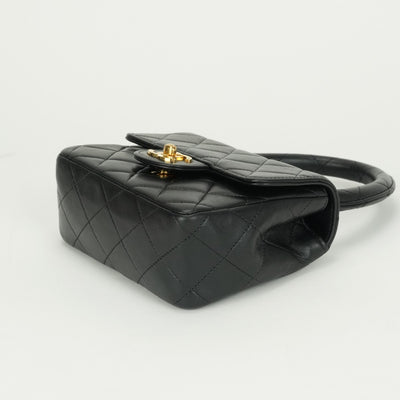 CHANEL CHANEL Matelass? Bag, Tote Bag, Lambskin, Black, Black, Gold Hardware, Mini Handbag, Top Handle
