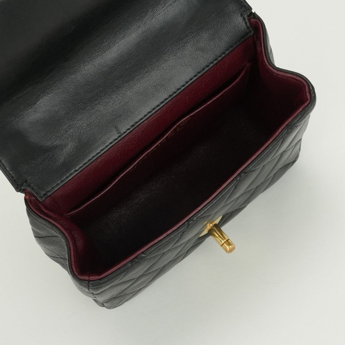 CHANEL CHANEL Matelass? Bag, Tote Bag, Lambskin, Black, Black, Gold Hardware, Mini Handbag, Top Handle