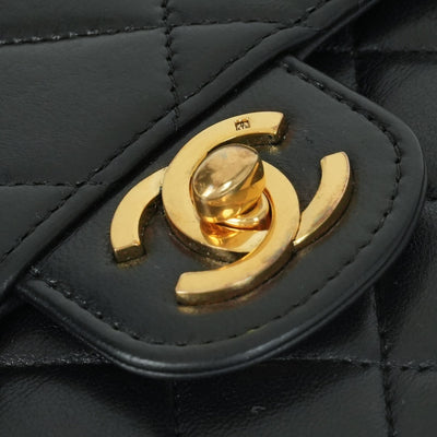 CHANEL CHANEL Matelass? Bag, Tote Bag, Lambskin, Black, Black, Gold Hardware, Mini Handbag, Top Handle