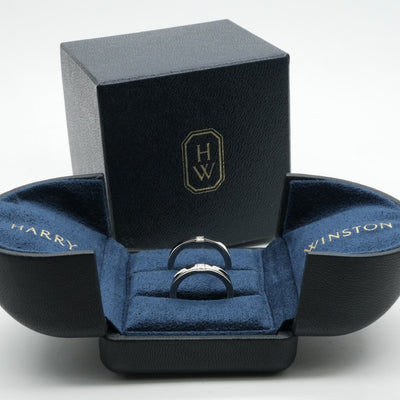 HARRY WINSTON HARRY WINSTON Princess Cut Marriage Ring Princess Cut Marriage Ring Classic Diamond Band Ring Ring Pt950 Silver Wedding Ring Marriage Ring Platinum Diamond