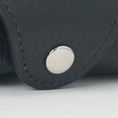 エルメス HERMES イリアード 財布 二つ折り財布 ミニ財布 ミニウォレット ギャロップ ドゥ ノワール ブラック 黒 シルバー金具