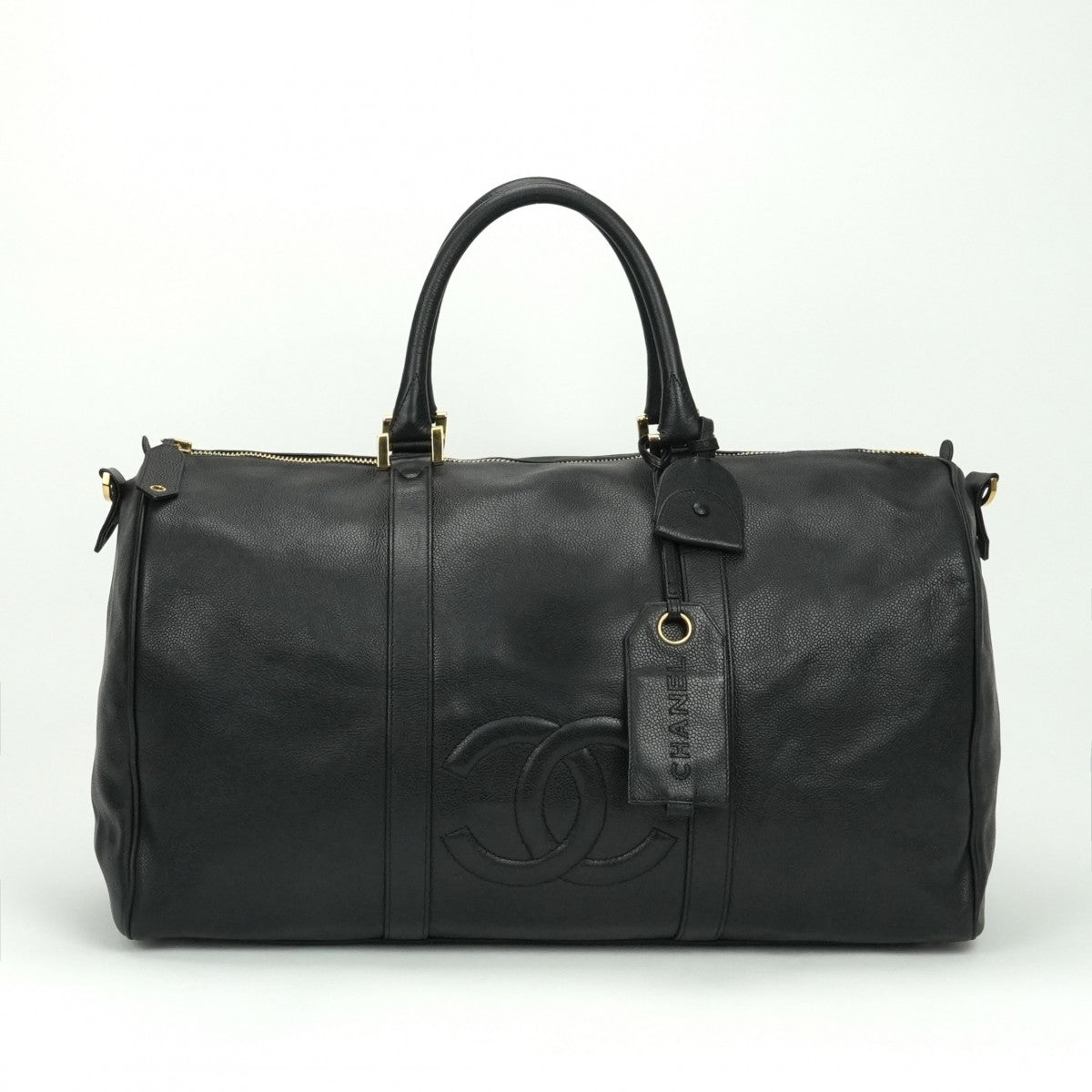 シャネル CHANEL バッグ ボストンバッグ キャビアスキン ブラック Black 黒 ゴールド金具