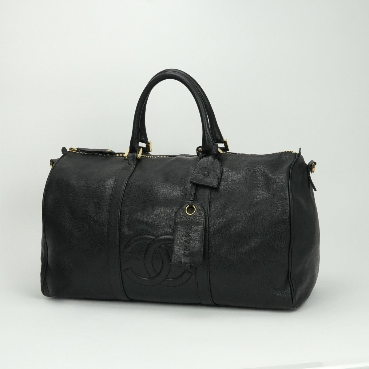 シャネル CHANEL バッグ ボストンバッグ キャビアスキン ブラック Black 黒 ゴールド金具