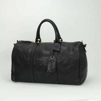 シャネル CHANEL バッグ ボストンバッグ キャビアスキン ブラック Black 黒 ゴールド金具