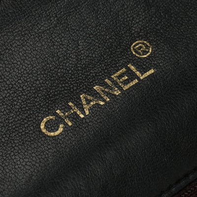 CHANEL CHANEL Matelass? Bag Shoulder Bag Lambskin Black Black Gold Metal Fittings