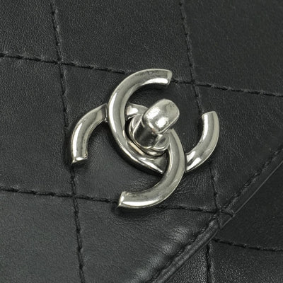 CHANEL 샤넬 Matelass? Coco handle 가방, 토트 백, 숄더 백, 송아지 가죽, 검은 색, 검은 색, 실버 하드웨어 Matelass? 램스킨 숄더백 핸드백