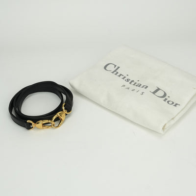CHRISTIAN DIOR CHRISTIAN DIOR Lady dior large LADY DIOR Cannage bag Tote bag leather black black gold hardware
