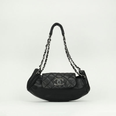 シャネル CHANEL マトラッセ バッグ ショルダーバッグ ラムスキン ブラック black 黒 シルバー金具 チェーンショルダーバッグ ココマーク デカココ