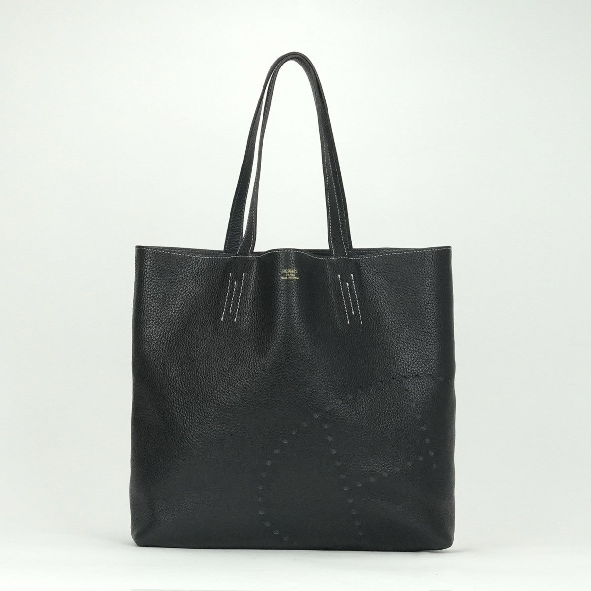 エルメス HERMES ドゥブルセンス36 ドゥブルセンス 36 ドゥブルサンス36 ドゥブルセンス 45 バッグ トートバッグ トリヨンクレマンス ネイビー Navy ブルー Blue 紺 Hロゴ パンチング