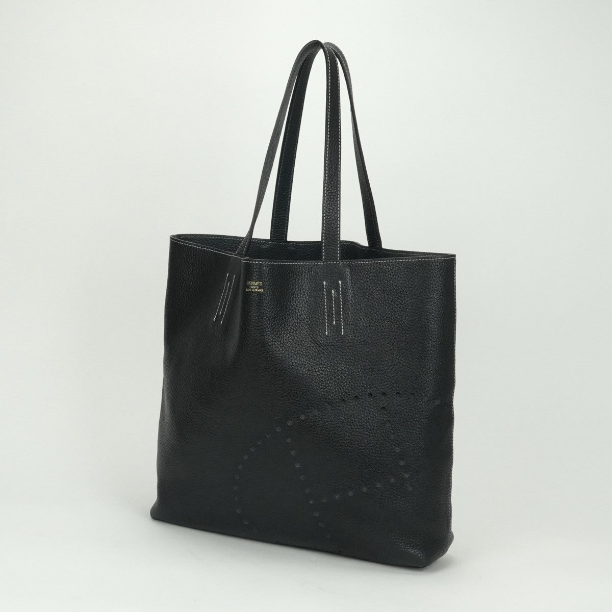 エルメス HERMES ドゥブルセンス36 ドゥブルセンス 36 ドゥブルサンス36 ドゥブルセンス 45 バッグ トートバッグ トリヨンクレマンス ネイビー Navy ブルー Blue 紺 Hロゴ パンチング