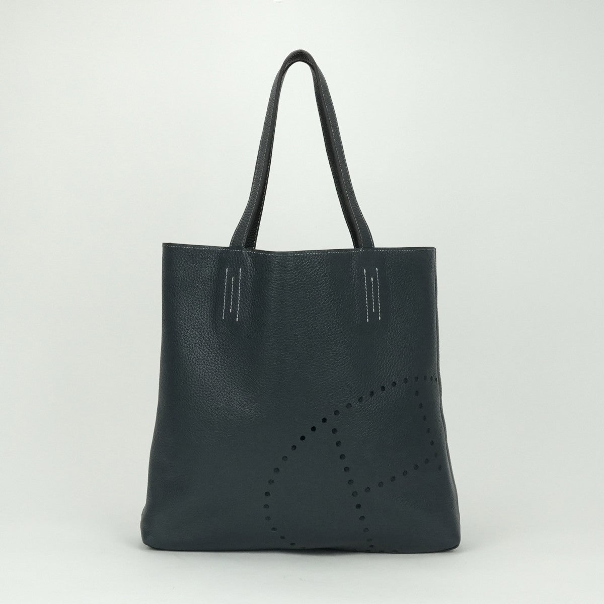 エルメス HERMES ドゥブルセンス36 ドゥブルセンス 36 ドゥブルサンス36 ドゥブルセンス 45 バッグ トートバッグ トリヨンクレマンス ネイビー Navy ブルー Blue 紺 Hロゴ パンチング