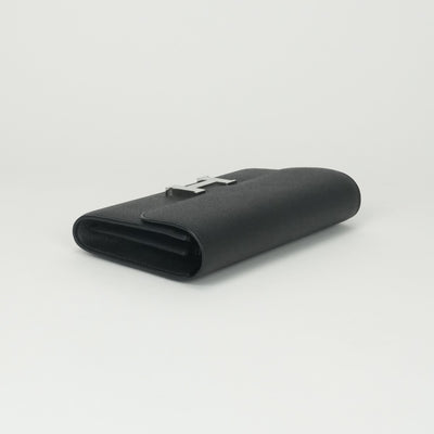 HERMES 헤르메스 Constance to go 콘스탄스도 지갑 롱 지갑 엡슨 누아 블랙 실버 하드웨어 Vaugh Epson