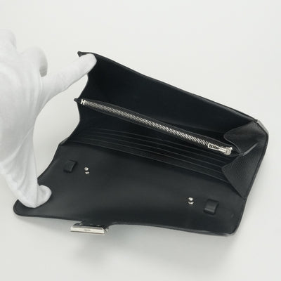 HERMES 헤르메스 Constance to go 콘스탄스도 지갑 롱 지갑 엡슨 누아 블랙 실버 하드웨어 Vaugh Epson