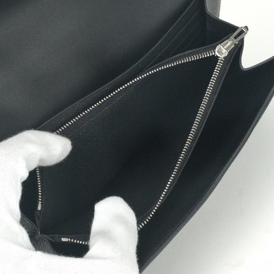 HERMES 헤르메스 Constance to go 콘스탄스도 지갑 롱 지갑 엡슨 누아 블랙 실버 하드웨어 Vaugh Epson