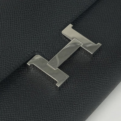 HERMES 헤르메스 Constance to go 콘스탄스도 지갑 롱 지갑 엡슨 누아 블랙 실버 하드웨어 Vaugh Epson
