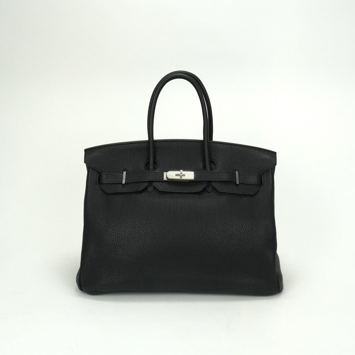 HERMES HERMES Birkin 35 Birkin 35 Bag Tote Bag Taurillon Clemence Noir Black Black Silver Hardware Handbag