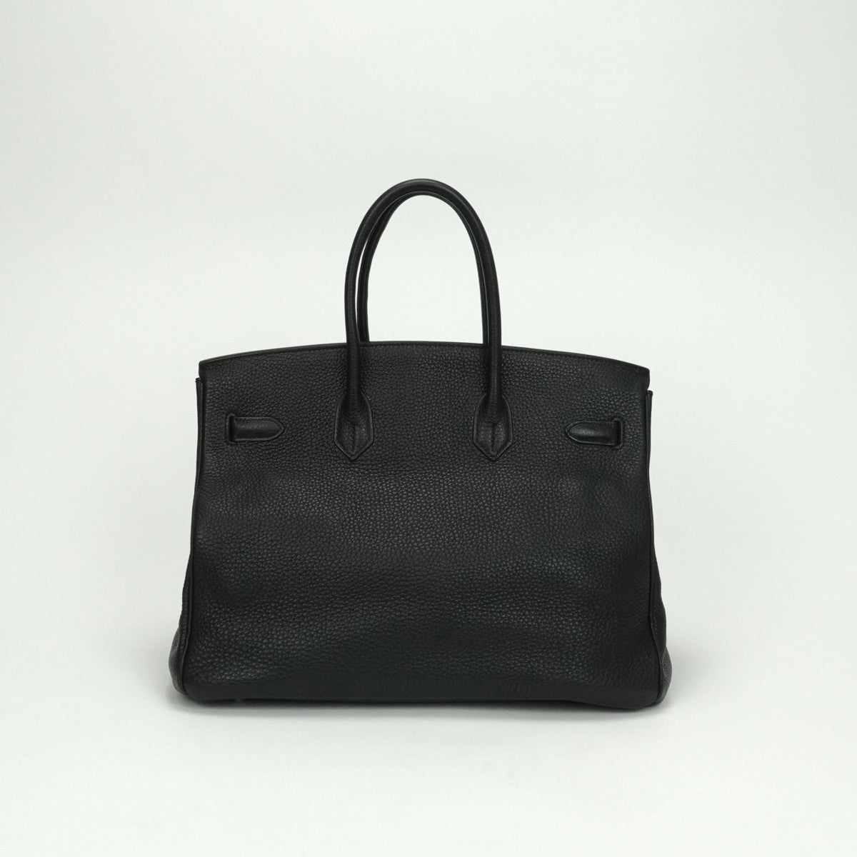 HERMES HERMES Birkin 35 Birkin 35 Bag Tote Bag Taurillon Clemence Noir Black Black Silver Hardware Handbag