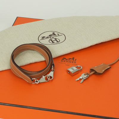 エルメス HERMES ケリー28 ケリー 28 外縫い バッグ トートバッグ ショルダーバッグ エプソン ゴールド ブラウン 茶 シルバー金具 ヴォーエプソン