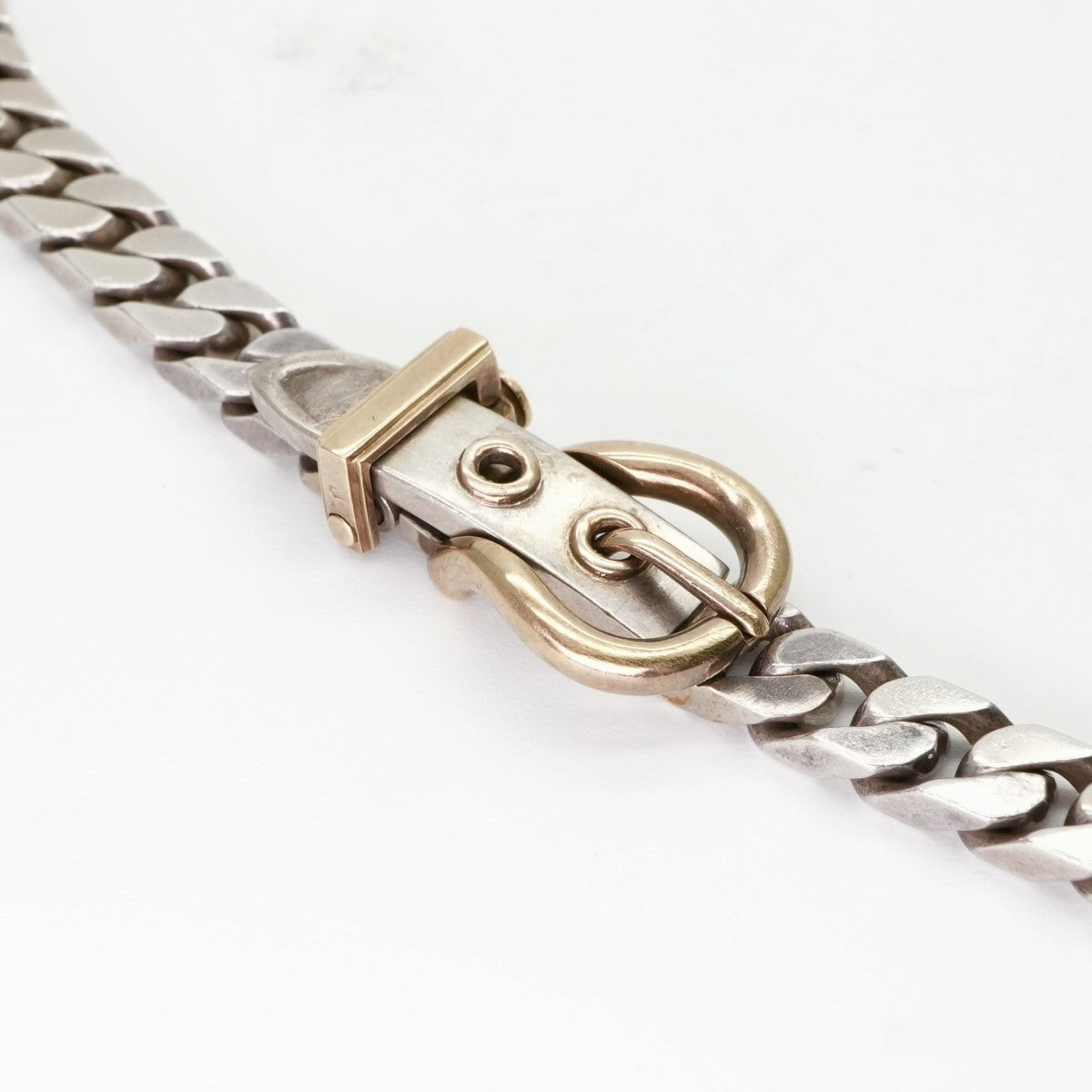 エルメス HERMES ブックルセリエ ブックルセリエ ネックレス ペンダント チョーカー 750/925 シルバー 銀 アンティーク 希少 レア　ベルト　YG　SV