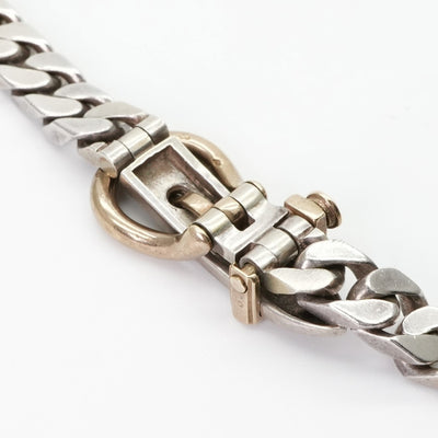 HERMES Hermes Bookle Serie Bookle Serie 목걸이 펜던트 Choker 750/925 Silver Antique Rare Rare Belt YG SV