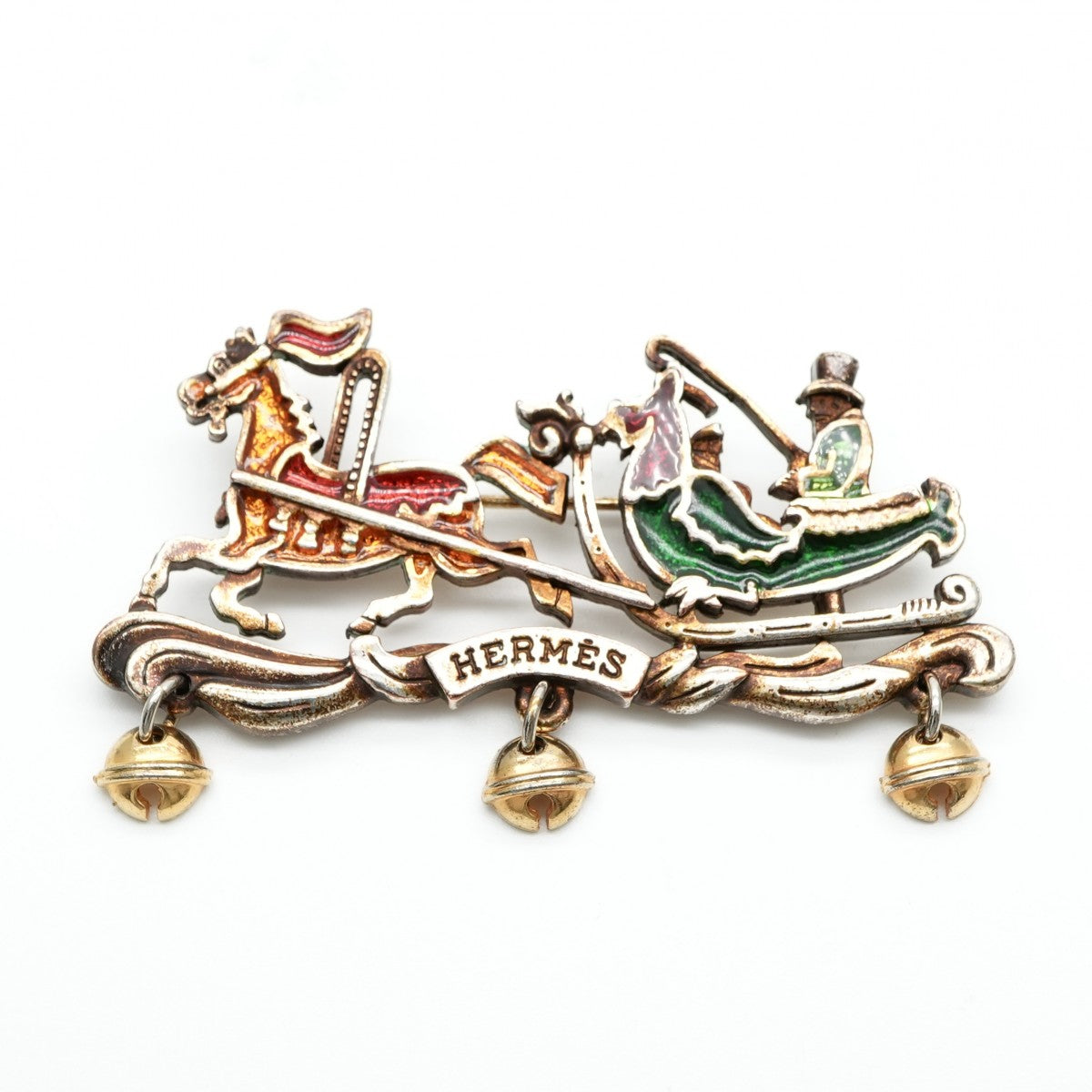 HERMES HERMES Brooch Corsage Gold Gold Reindeer Gold