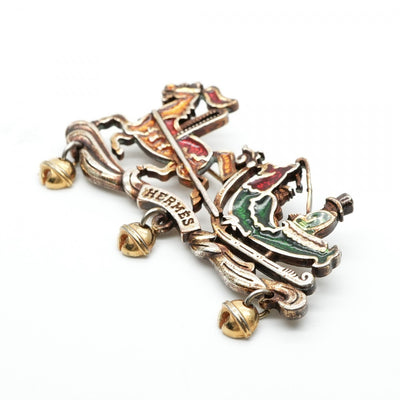 HERMES HERMES Brooch Corsage Gold Gold Reindeer Gold