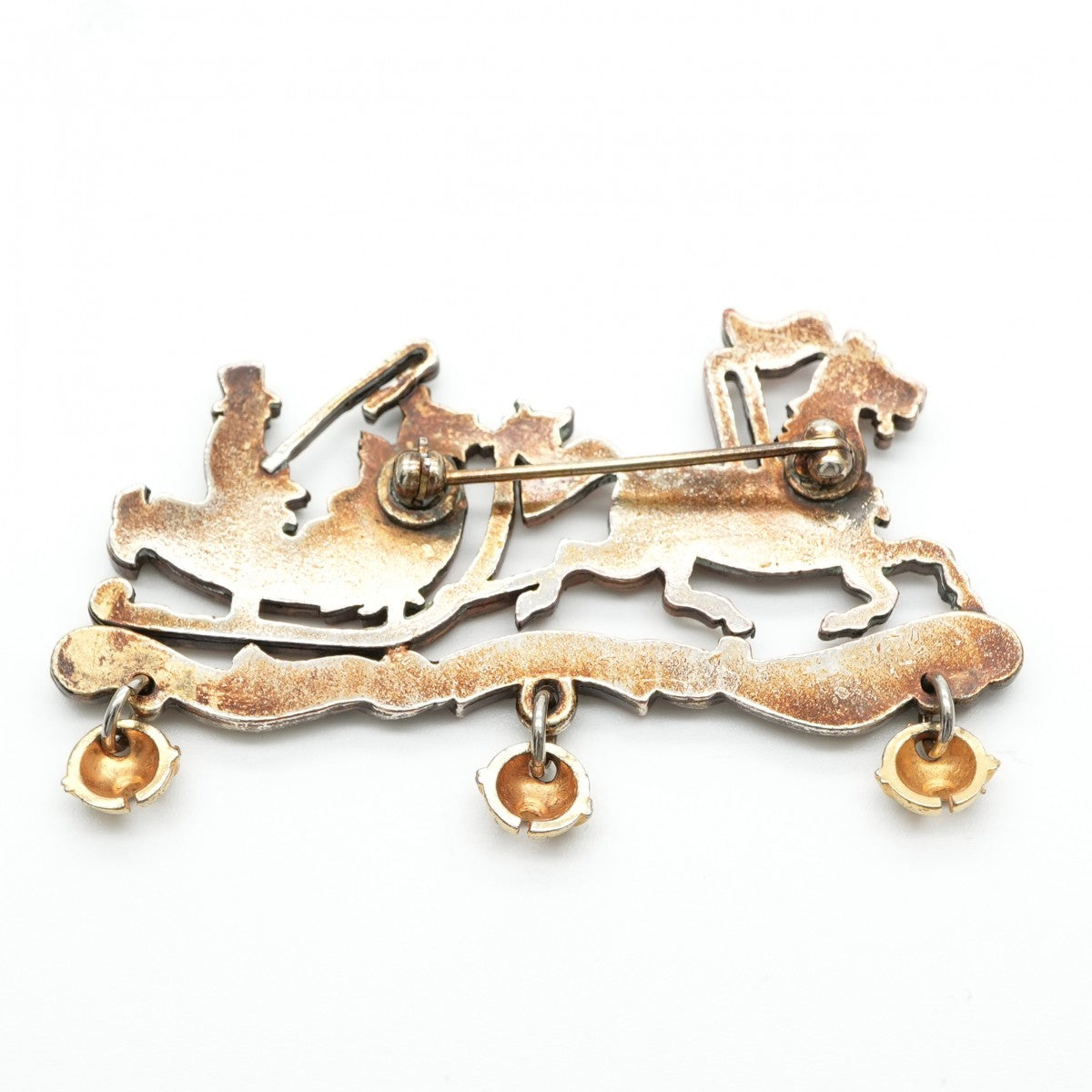 HERMES HERMES Brooch Corsage Gold Gold Reindeer Gold
