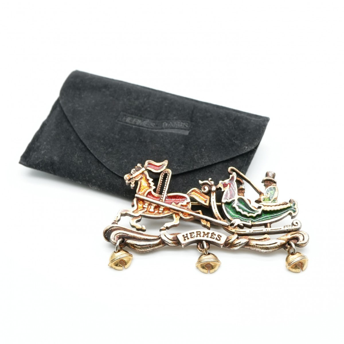 HERMES HERMES Brooch Corsage Gold Gold Reindeer Gold