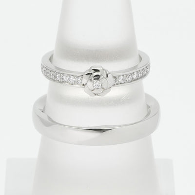 CHANEL CHANEL Marriage Rings, Marriage Ring, Camellia Collection Ring, Pt950, Silver, Wedding Ring, Marriage Ring, Platinum