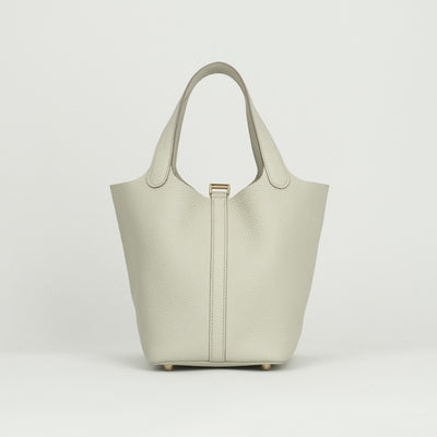 エルメス HERMES ピコタンロックPM ピコタンロック PM ピコタンPM ピコタンロック18 バッグ トートバッグ トリヨンクレマンス クレ ベージュ ゴールド金具