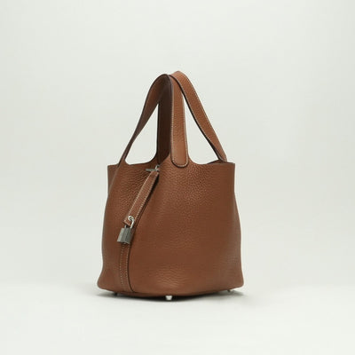 エルメス HERMES ピコタンロックPM ピコタンロック PM ピコタンPM ピコタンロック18 バッグ トートバッグ トリヨンクレマンス ゴールド Gold ブラウン brown 茶 シルバー金具