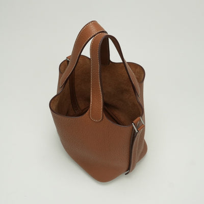エルメス HERMES ピコタンロックPM ピコタンロック PM ピコタンPM ピコタンロック18 バッグ トートバッグ トリヨンクレマンス ゴールド Gold ブラウン brown 茶 シルバー金具
