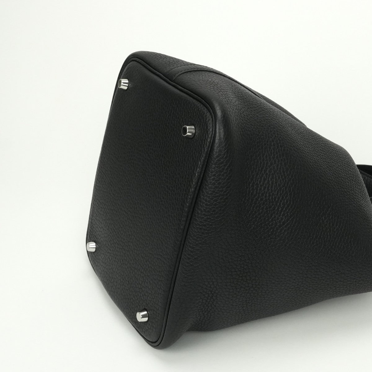 HERMES HERMES Picotin lock MM Picotin lock MM Picotin lock 22 Tote bag Toryon Clemence Noir Black Silver Metal fittings