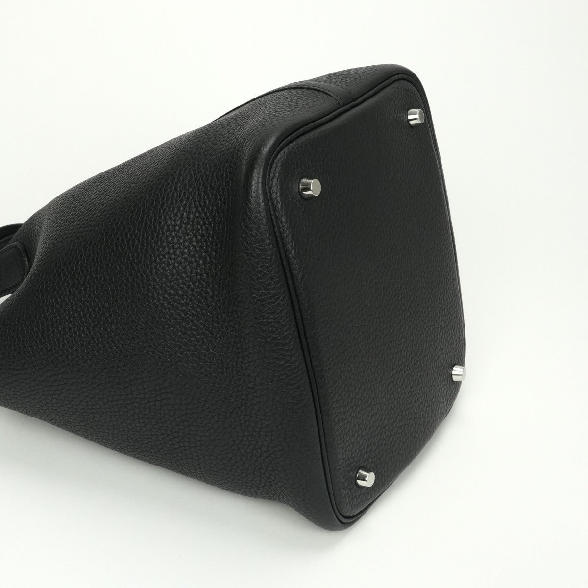 HERMES HERMES Picotin lock MM Picotin lock MM Picotin lock 22 Tote bag Toryon Clemence Noir Black Silver Metal fittings