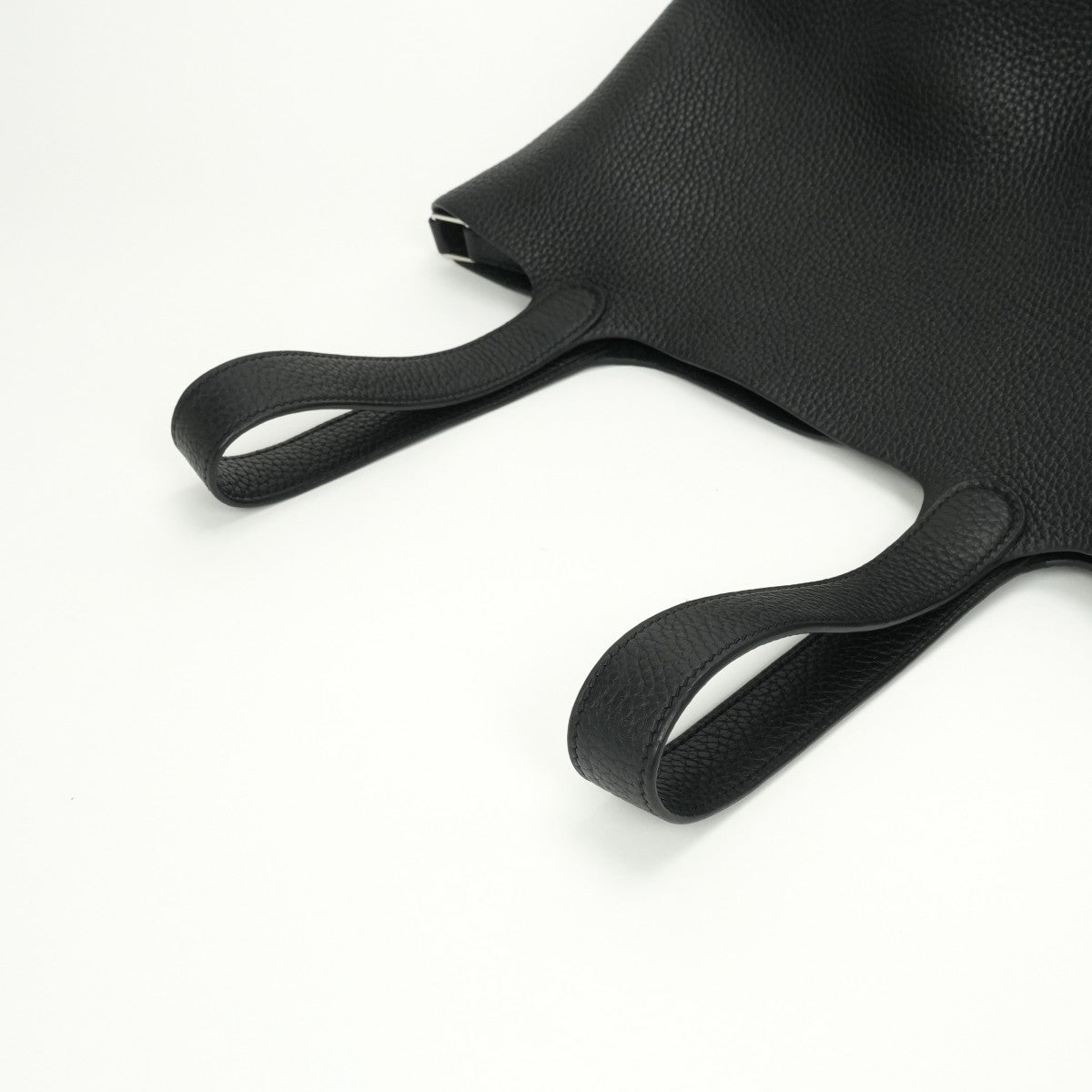 HERMES HERMES Picotin lock MM Picotin lock MM Picotin lock 22 Tote bag Toryon Clemence Noir Black Silver Metal fittings