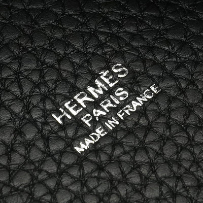 HERMES HERMES Picotin lock MM Picotin lock MM Picotin lock 22 Tote bag Toryon Clemence Noir Black Silver Metal fittings