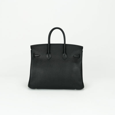 エルメス HERMES バーキン25 バーキン 25 バッグ トートバッグ エプソン ノワール ブラック 黒 シルバー金具 ヴォーエプソン