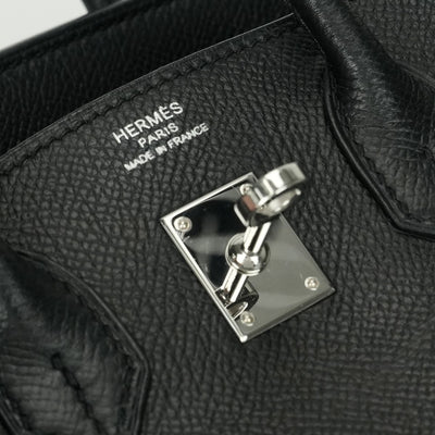 エルメス HERMES バーキン25 バーキン 25 バッグ トートバッグ エプソン ノワール ブラック 黒 シルバー金具 ヴォーエプソン