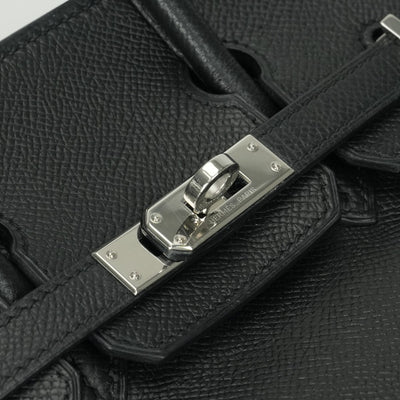エルメス HERMES バーキン25 バーキン 25 バッグ トートバッグ エプソン ノワール ブラック 黒 シルバー金具 ヴォーエプソン