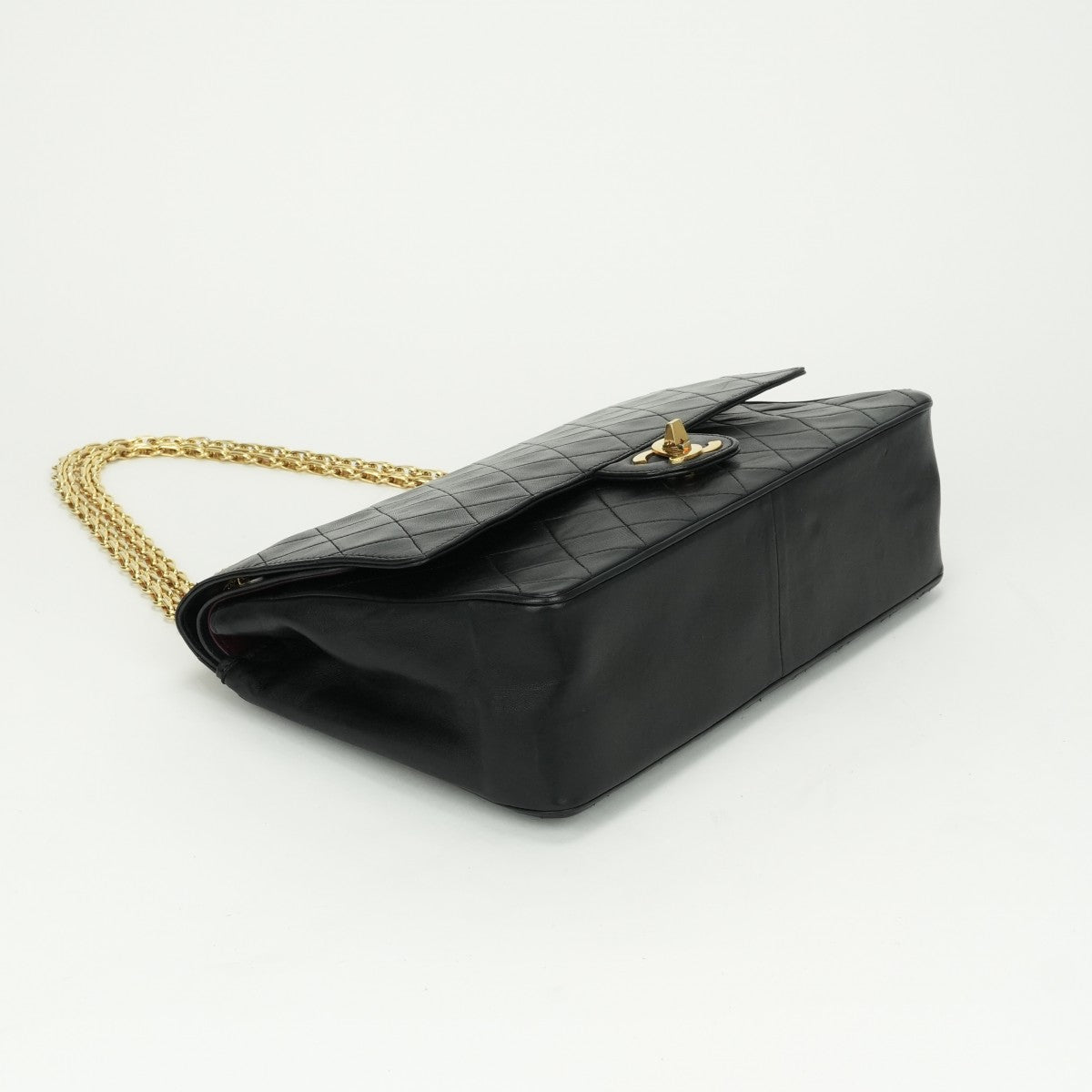 CHANEL CHANEL Matelass? Bag Shoulder Bag Lambskin Black Black Gold Hardware Chain Shoulder BagW flap W chain Double flap Double chainCoco Mark Turnlock