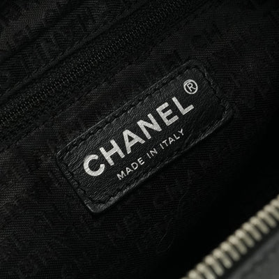 CHANEL 샤넬 코코 마크 펀칭 백 토트 백 캐비어 스킨 블랙 블랙 실버 하드웨어